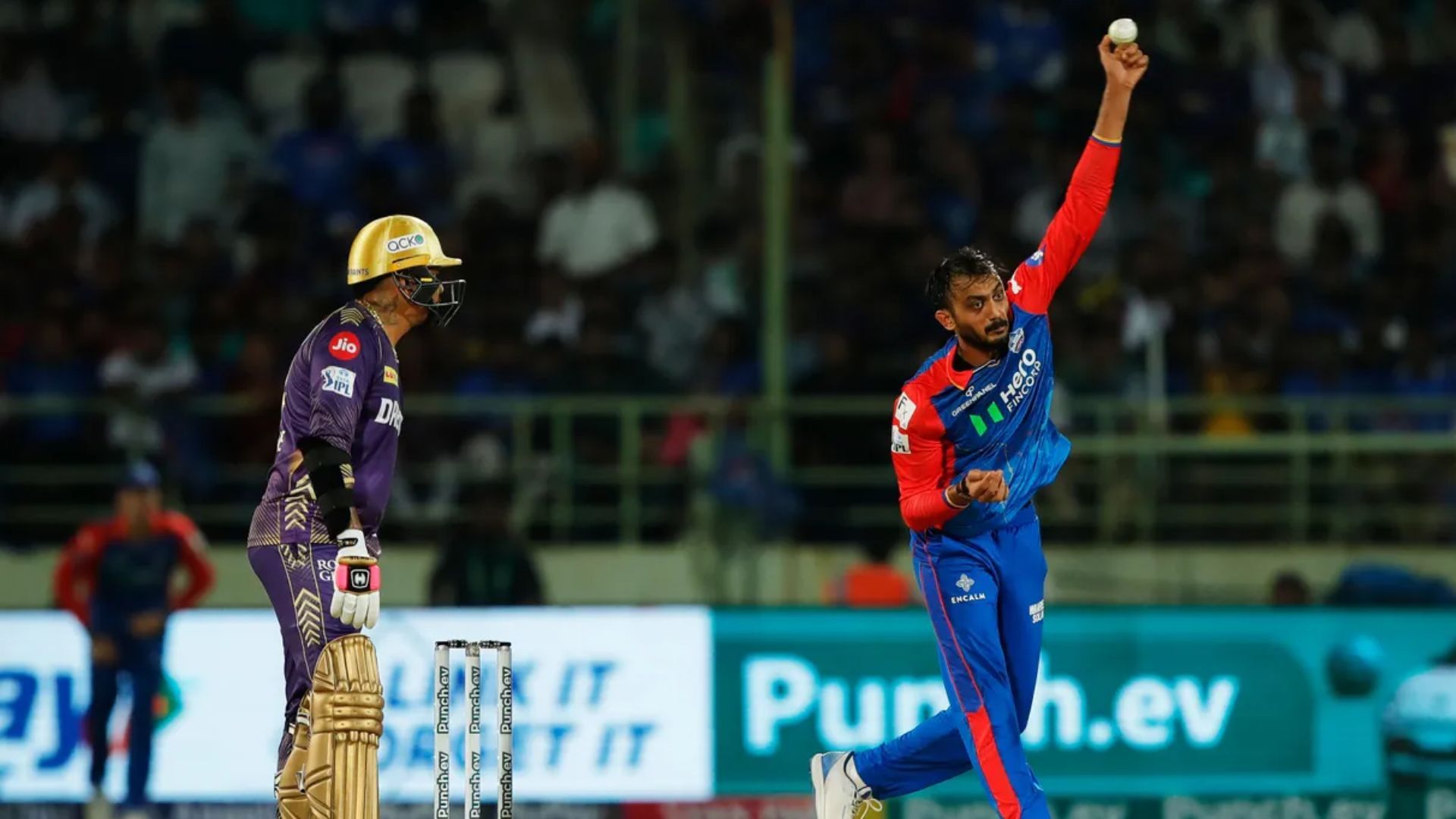 Axar Patel in action