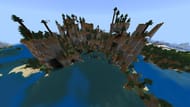 This Minecraft PE seed’s spawn point could be a perfect building site (Image via Mojang Studios || u/Sevenhundredmiles/Reddit)