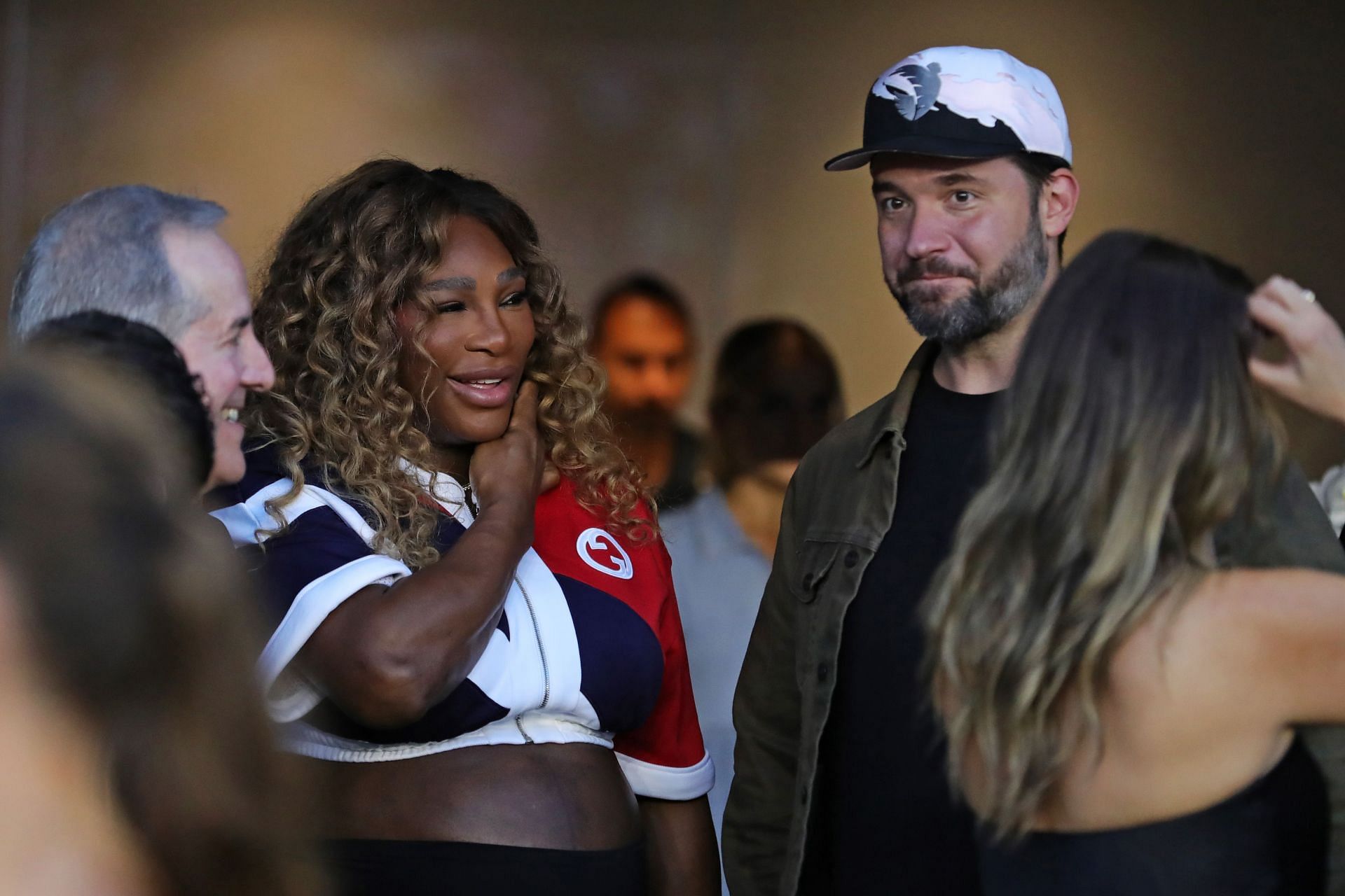 Serena Williams with husband Alexis Ohanian at a soccer match