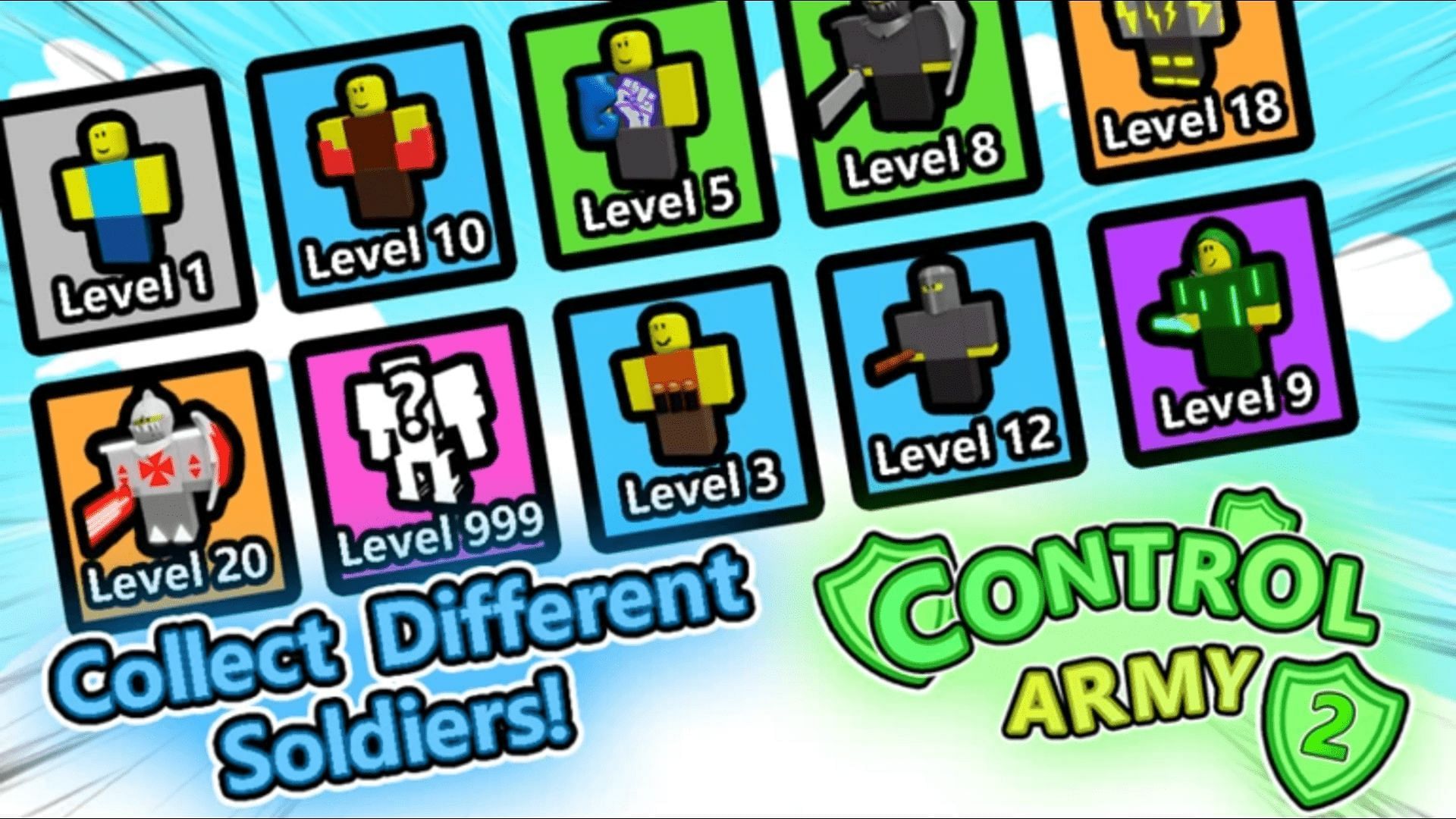 Active codes for Control Army 2 (Image via Roblox)
