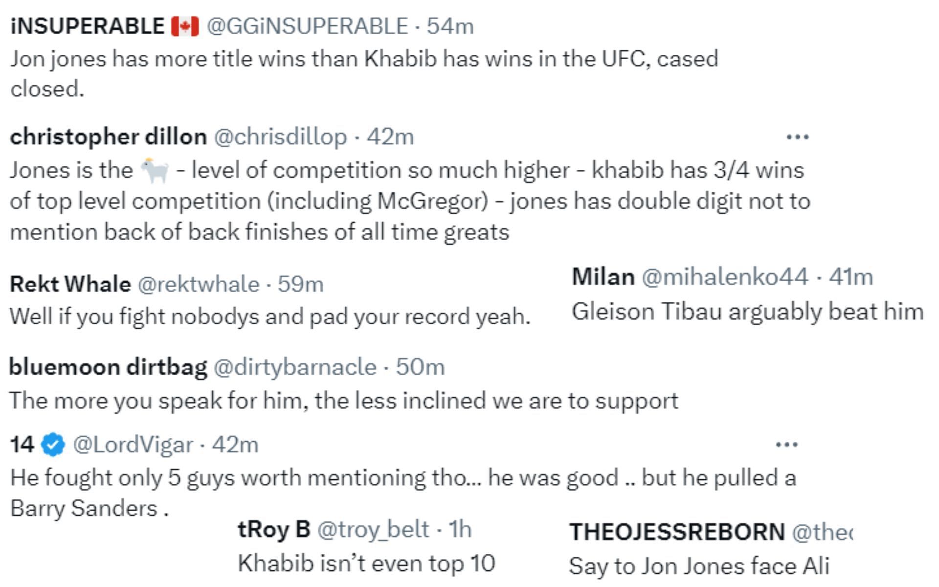 Fans react to Ali Abdelaziz&#039;s post mentioning Khabib Nurmagomedov as the MMA GOat