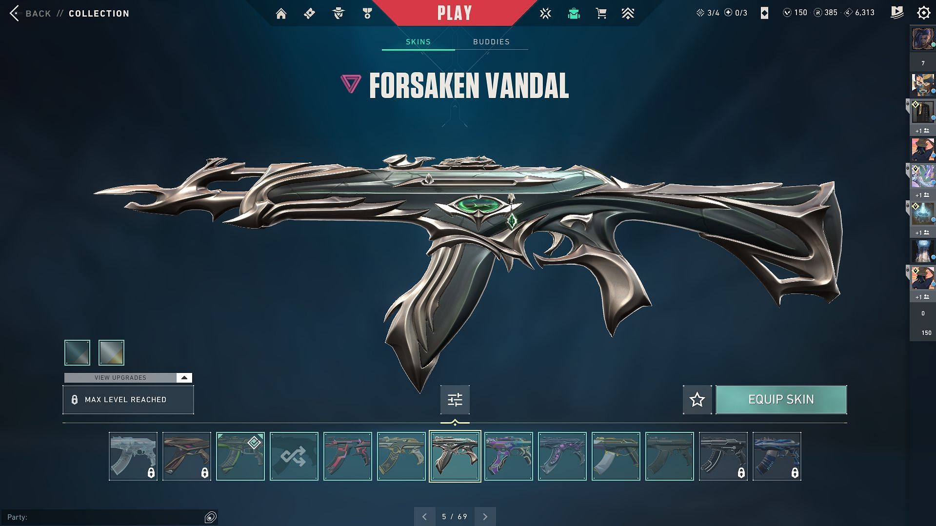 Forsaken Vandal, one of the premium Vandal skins available in-game (Image via Riot Games)