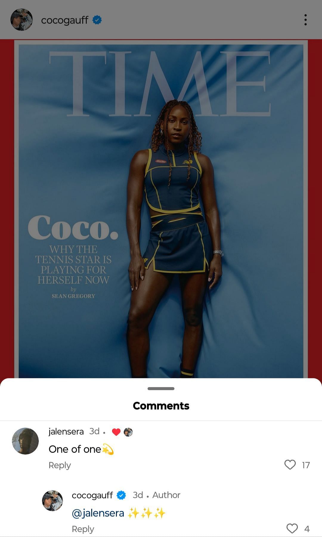 Jalen Sera Coco Gauff receives delightful response from Jalen Sera as she