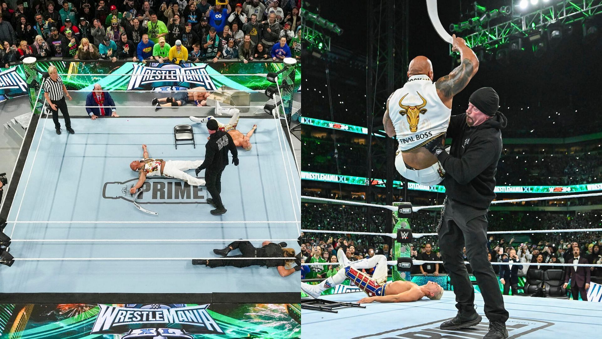 The Undertaker chokeslammed The Rock at WrestleMania 40