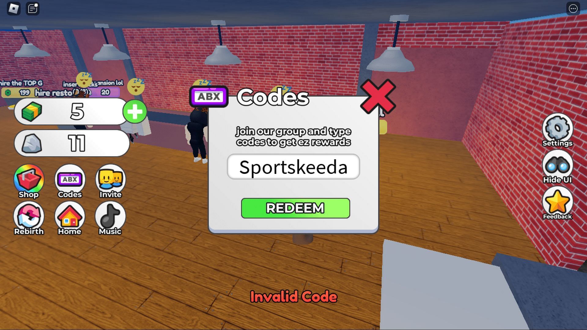 Troubleshoot codes in Prove Dad Wrong by Selling Rocks Tycoon with ease (Image via Roblox)