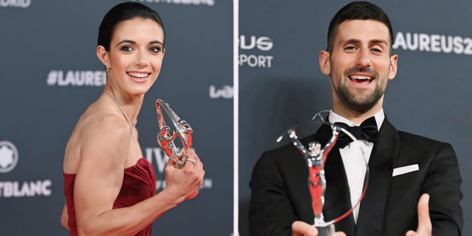 Novak Djokovic and Aitana Bonmati have a warm interaction