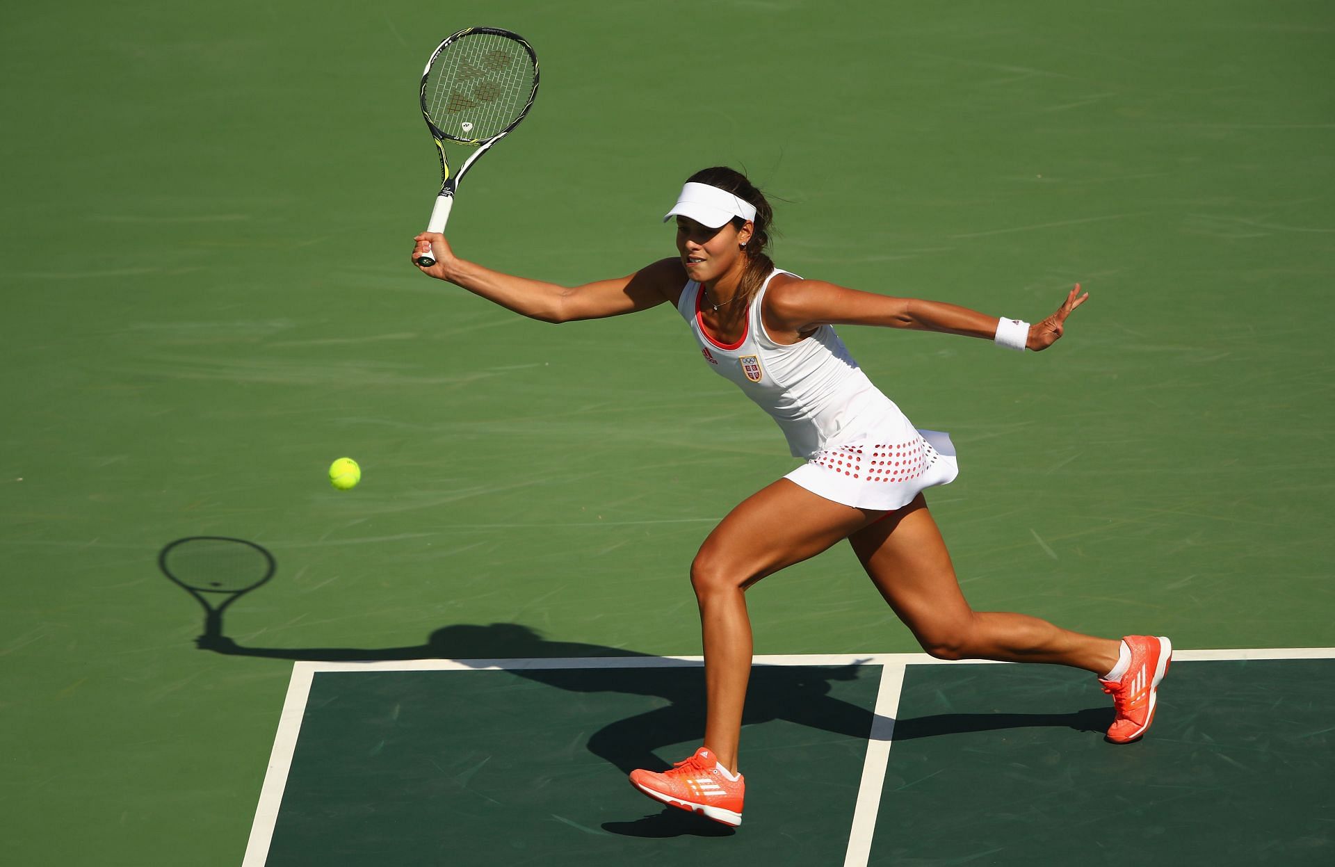 Ana Ivanovic in action during the Rio Olympics