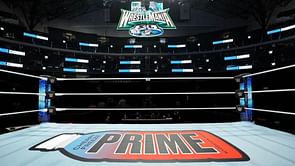 First look at Prime logo in center of ring at WWE WrestleMania