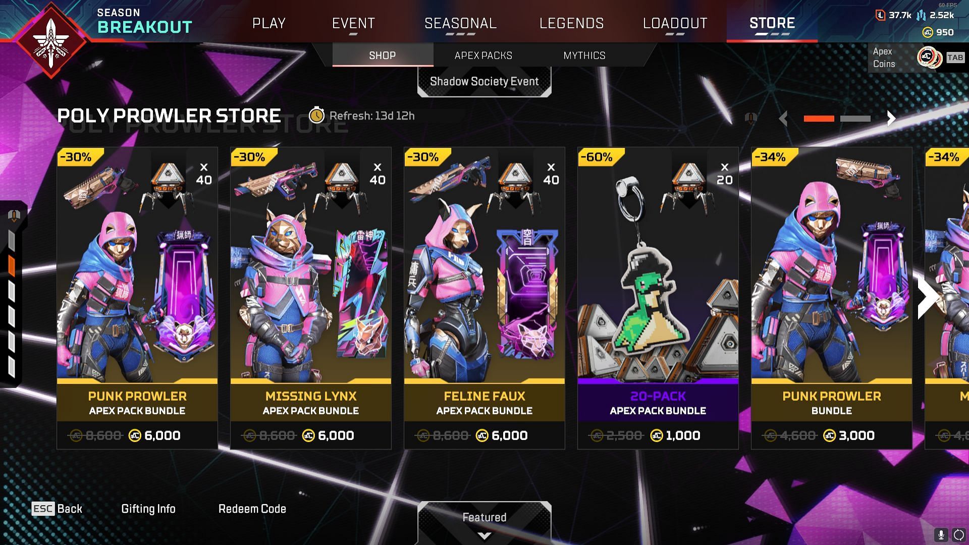 Poly Prowler Store in Apex Legends: Prices, what's included, and more