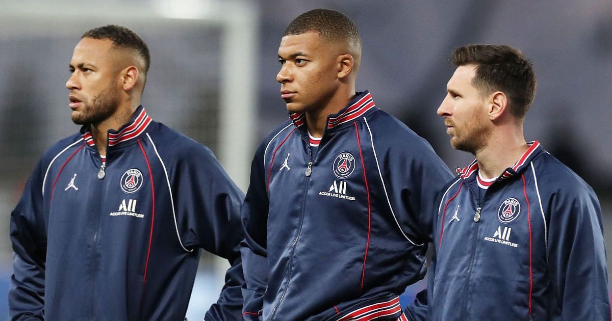 Neymar, Kylian Mbappe and Lionel Messi 