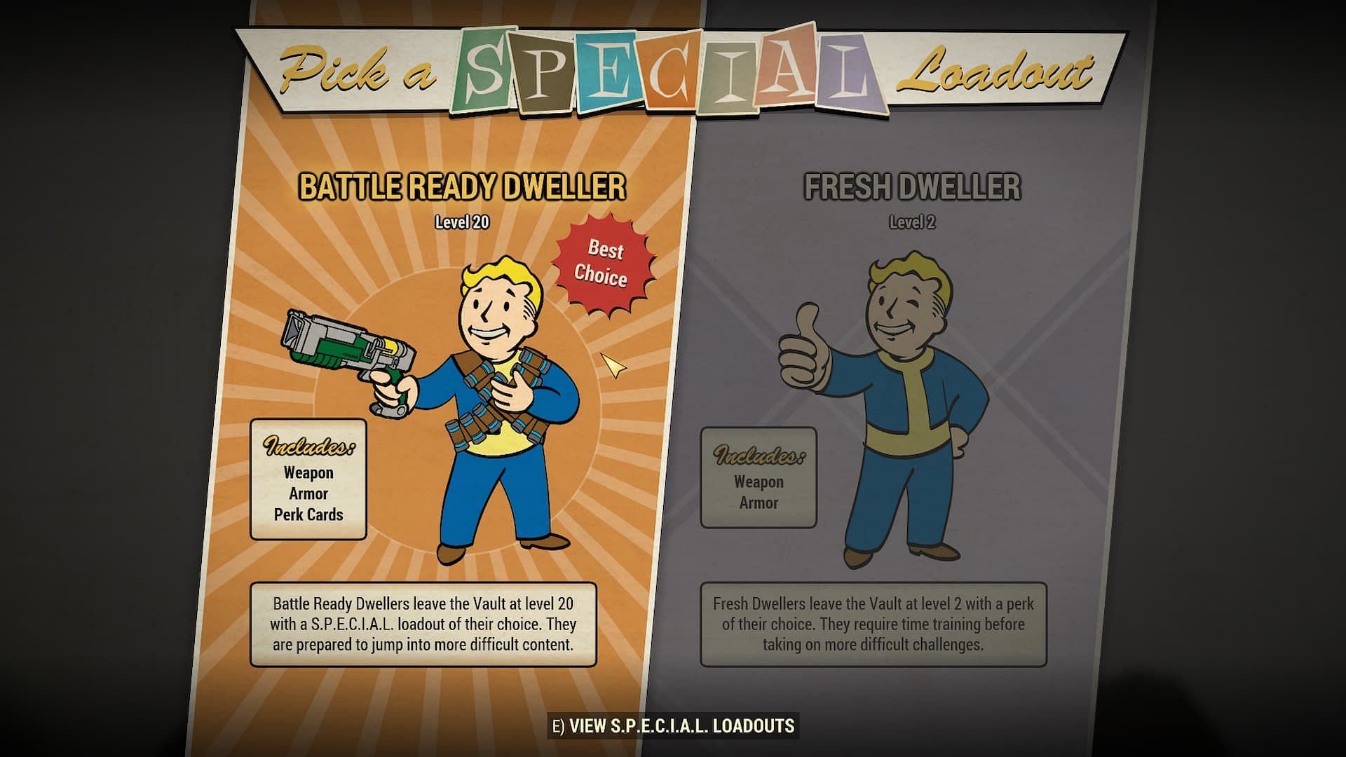 You can choose between starting at Level 20 or Level 2 at the beginning of the game. (Image via Bethesda Game Studios)