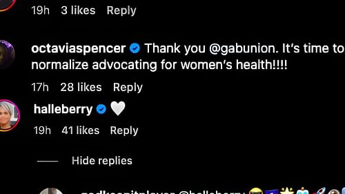 Octavia Spencer and Halle Berry lauded Gabrielle Union's initiative to support women's health