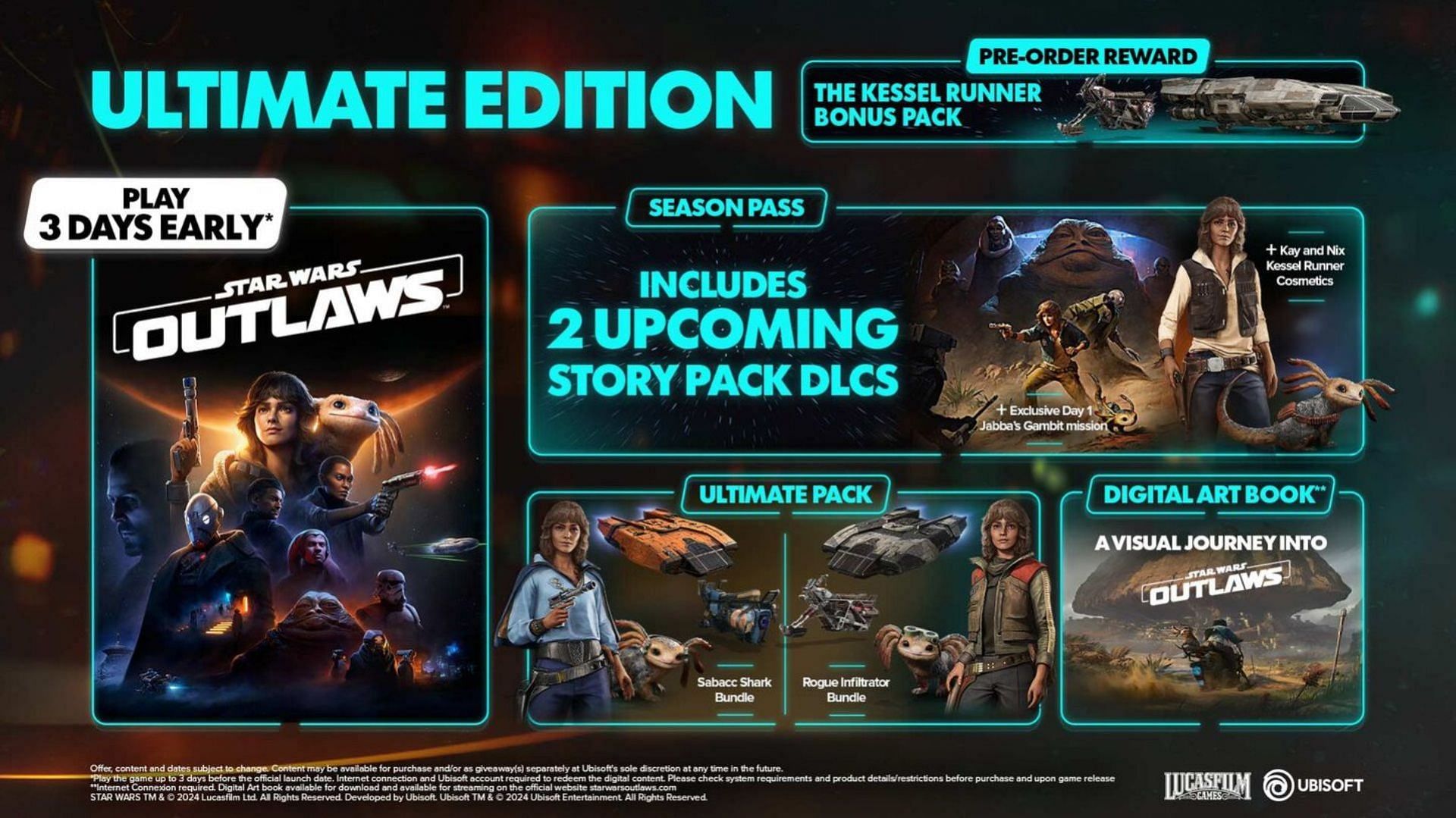 Pre-order Star Wars Outlaws to get the bonus packs (Image via Ubisoft)