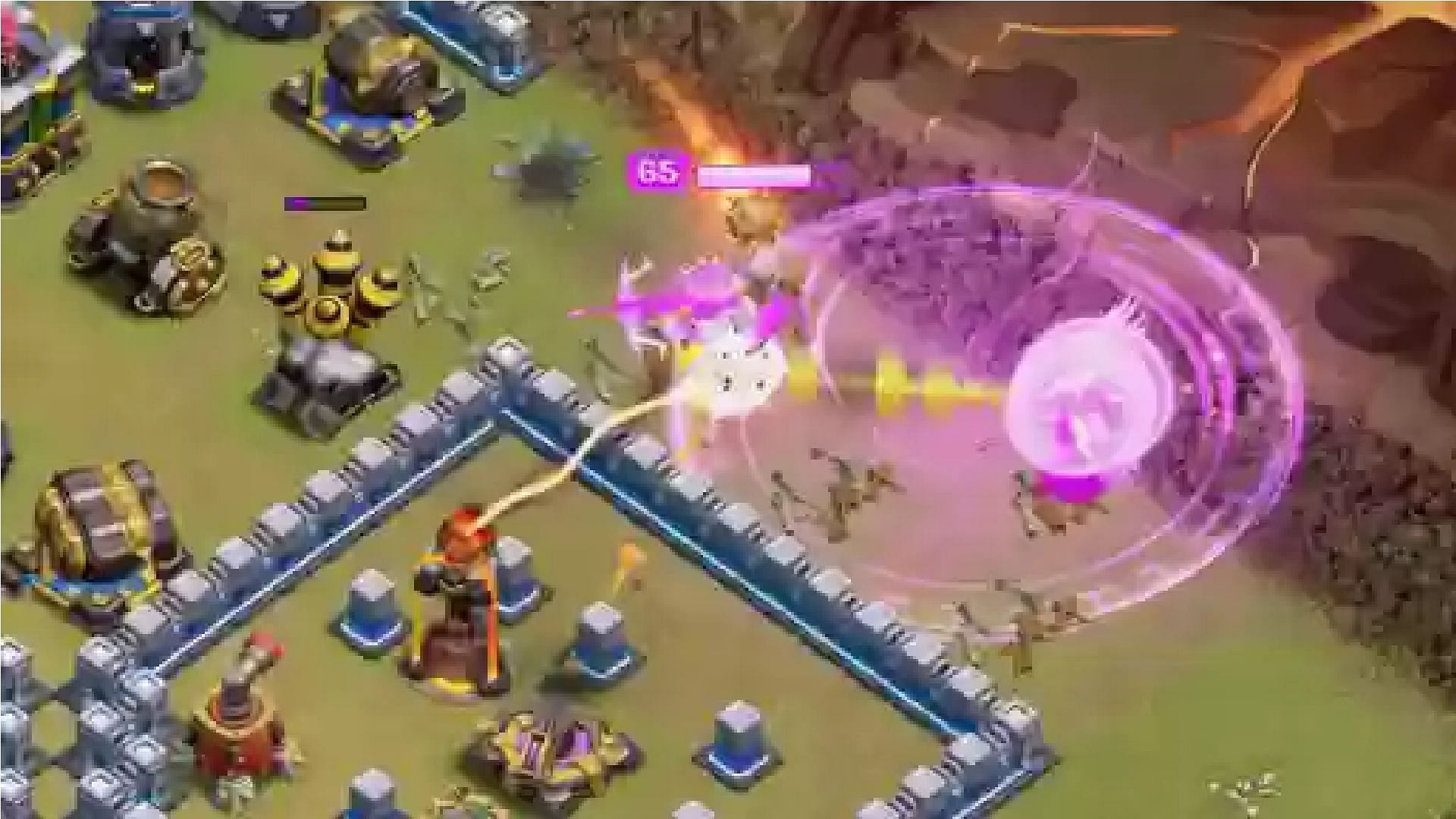 Use Rage Spell properly in the Queen Charge attack in Clash of Clans (Image via Supercell)