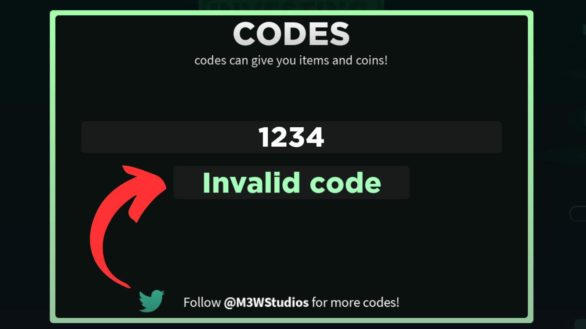 Idiotic Investing invalid code issue (Image via Roblox || Sportskeeda)