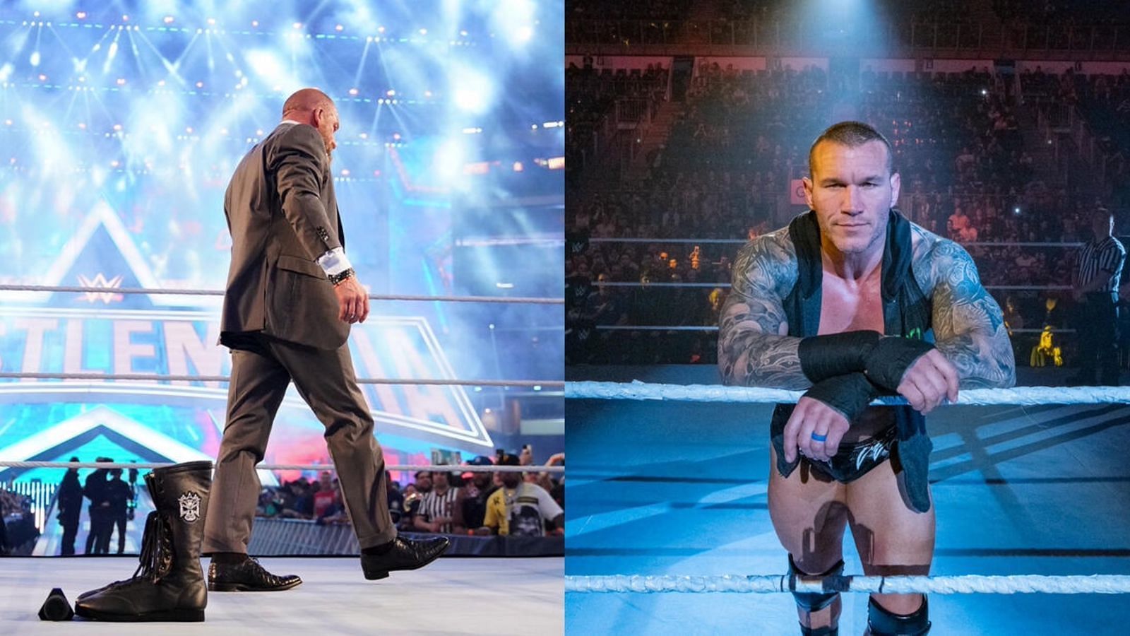 Triple H (left); Randy Orton (right)