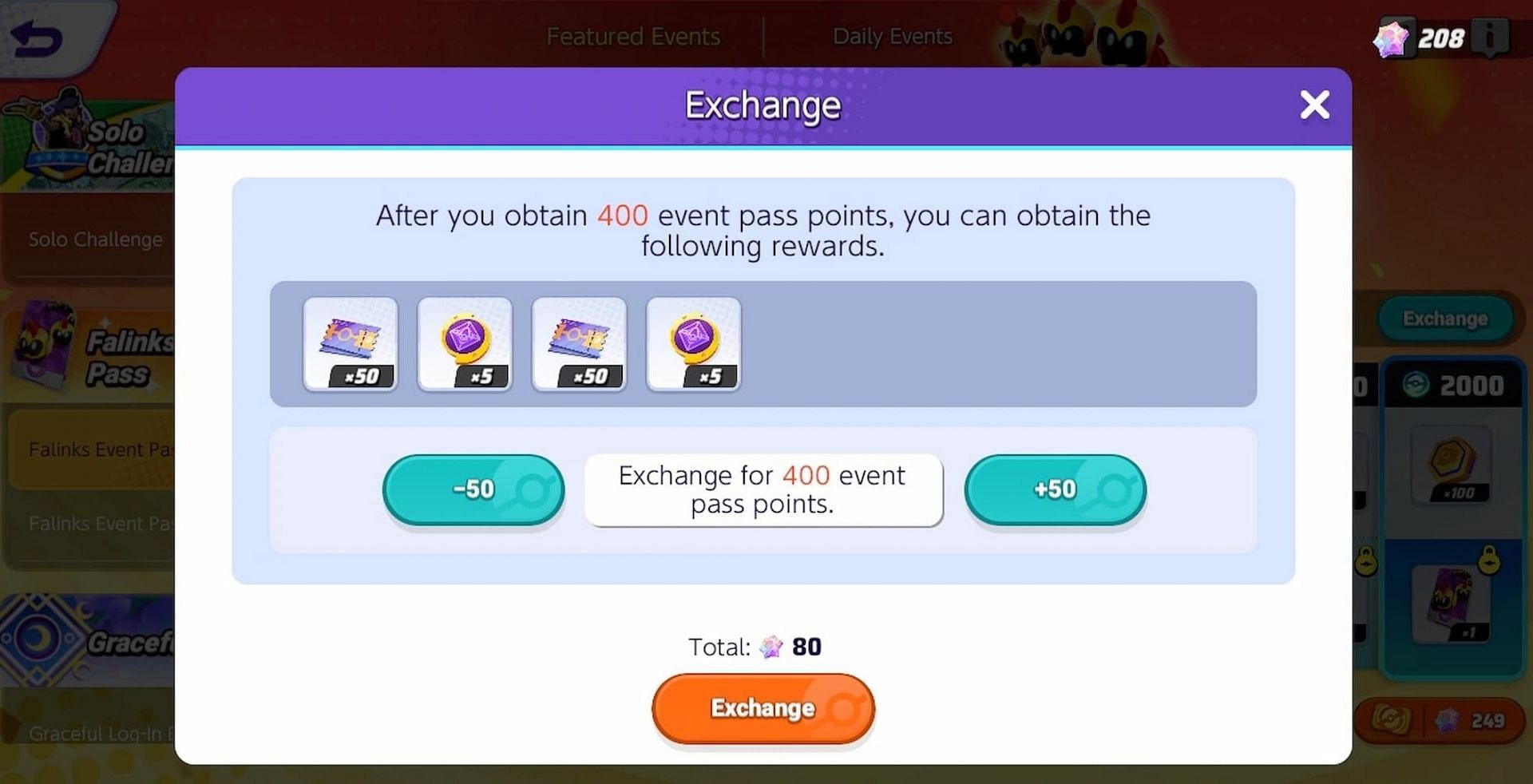 Event Pass Points purchasing screen (Image via The Pokemon Company)