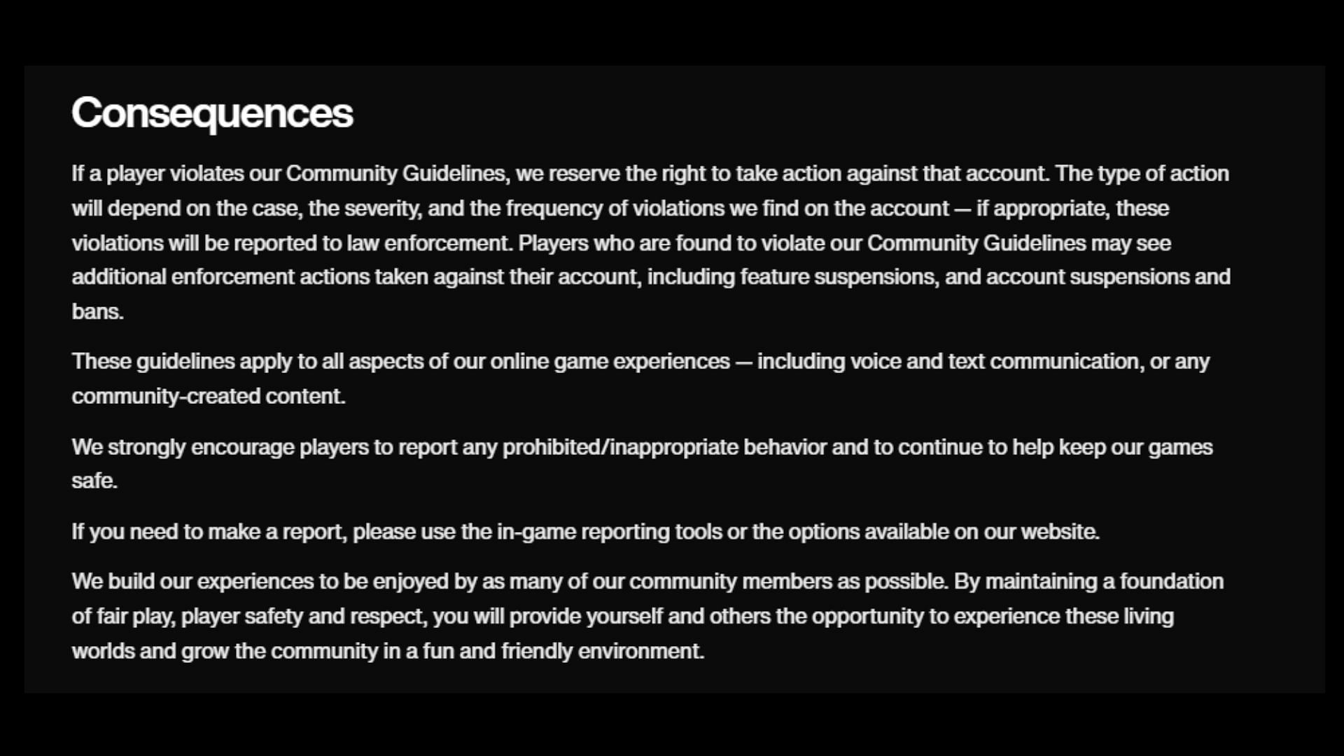 Consequences for violating guidelines (Image via Rockstar Games)