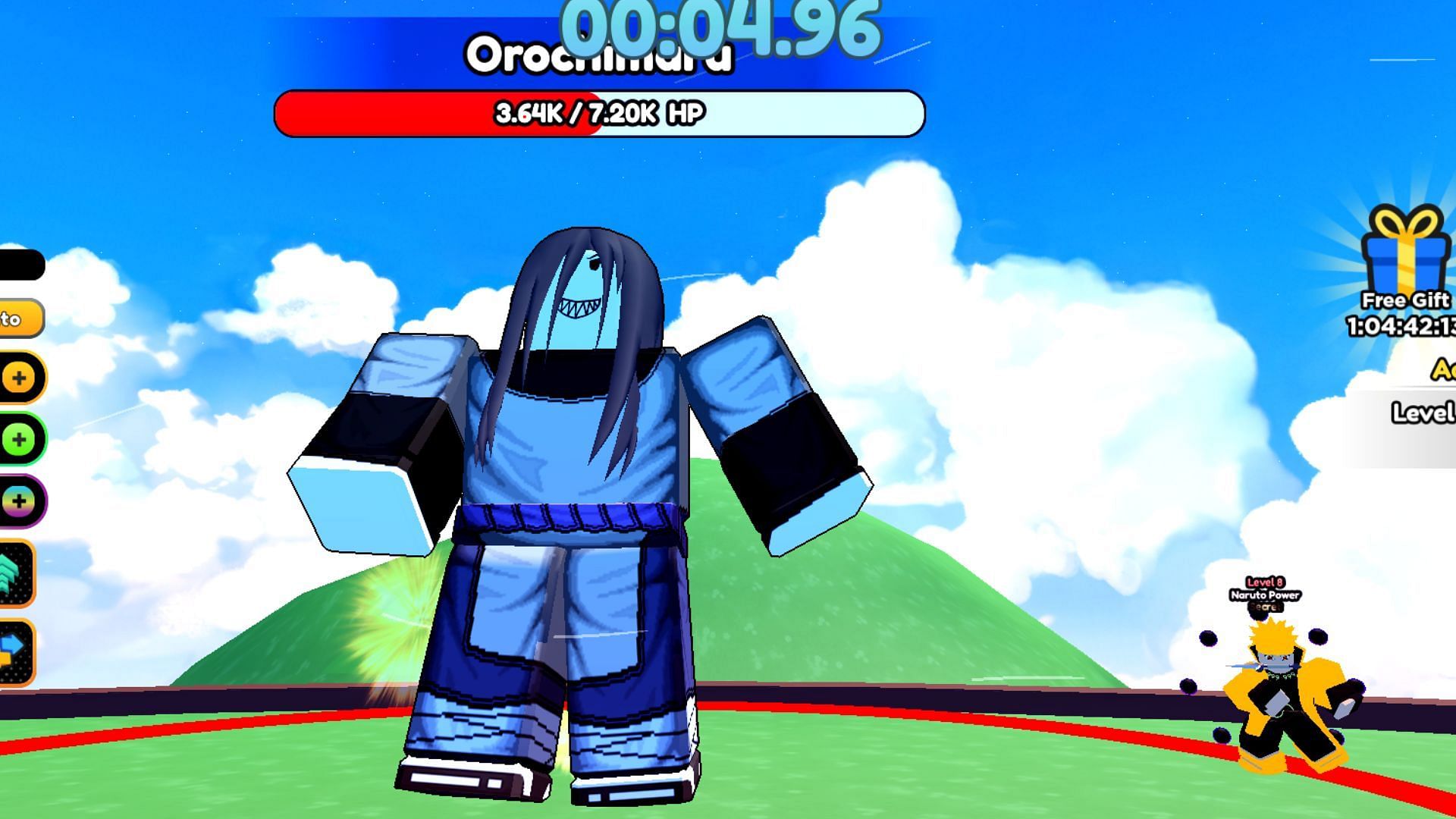 Defeat Orochimaru to get the Lootbag (Image via Roblox)