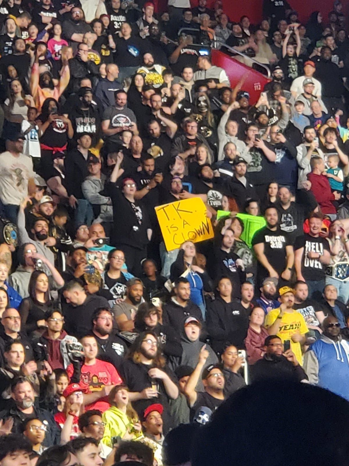 Picture of the sign held on WWE SmackDown tonight