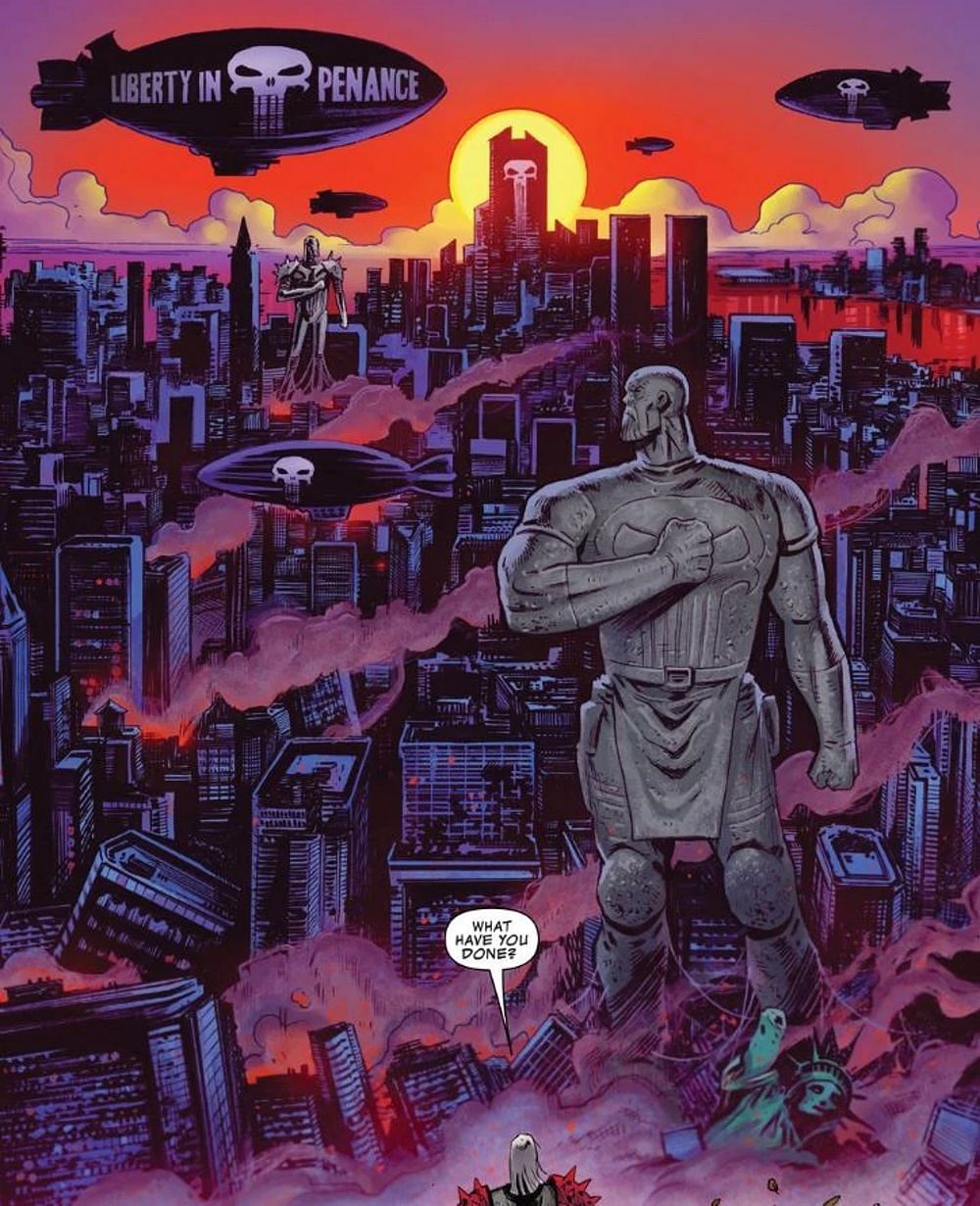A Marvel Comics depiction of the Twin Towers (Image via Marvel Comics)