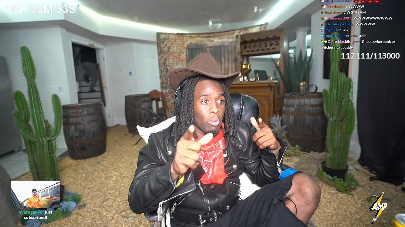 Kai showcases his cowboy outfit during his RDR2 gameplay stream (Image via X)