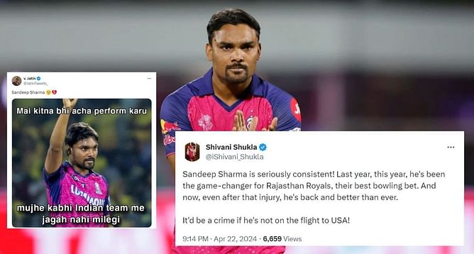 RR vs MI: संदीप शर्मा को 5 विकेट के बाद टी20 वर्ल्ड कप के लिए टीम इंडिया में शामिल करने की उठी मांग, जबरदस्त प्रतिक्रियाएं आई सामने