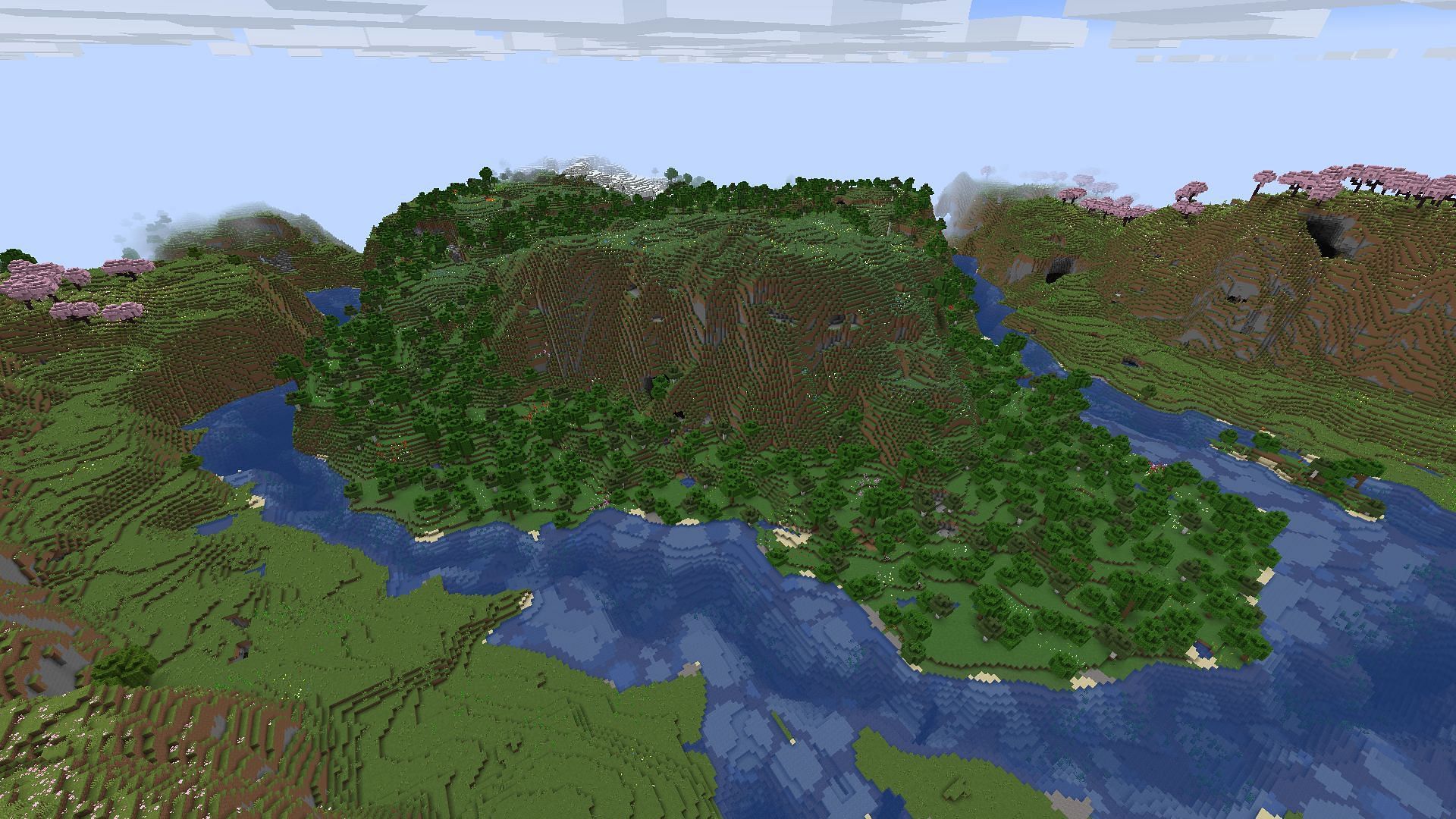 The peninsula-like grove (Image via Mojang)