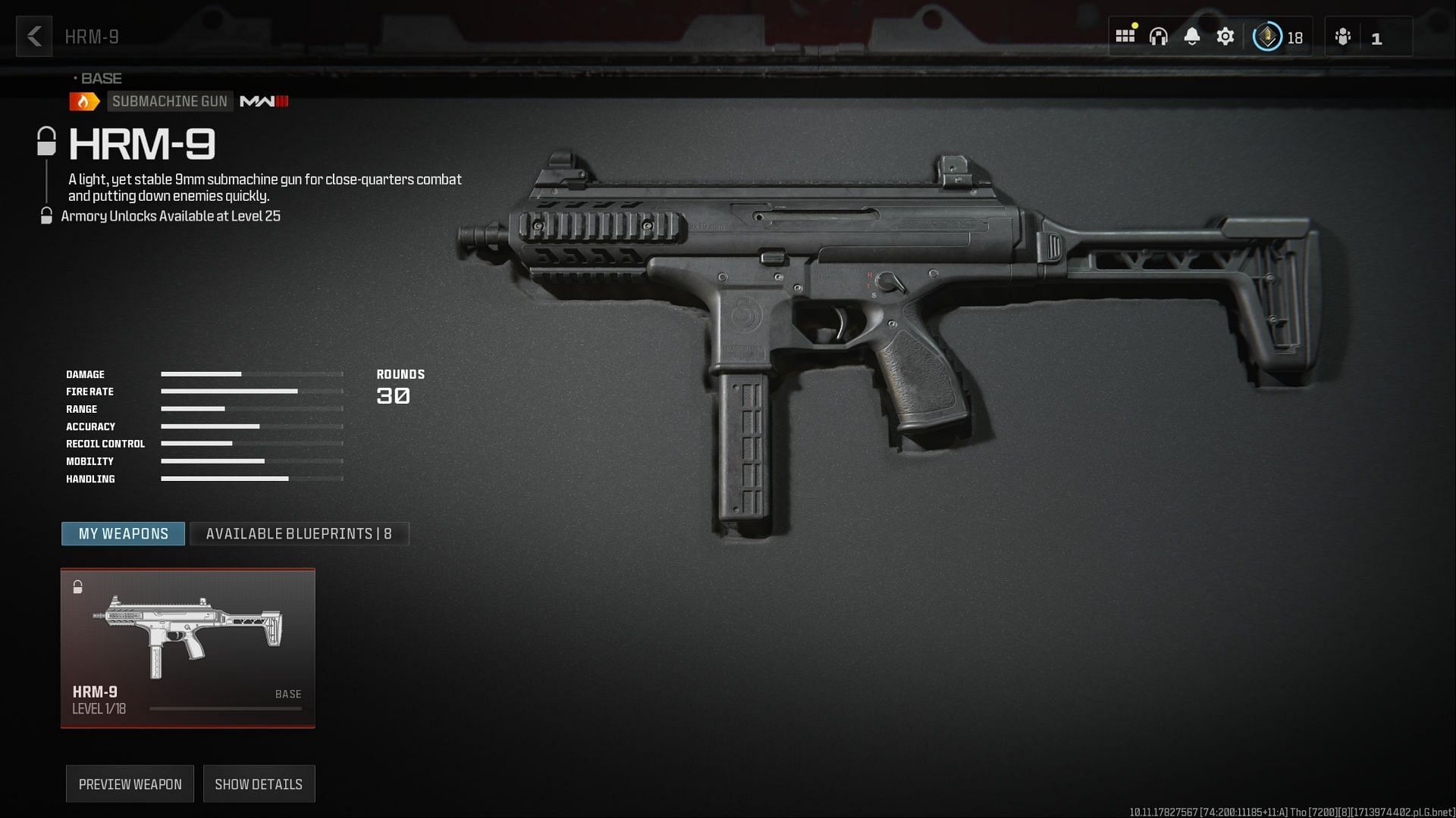 HRM-9 SMG (Image via Activision)