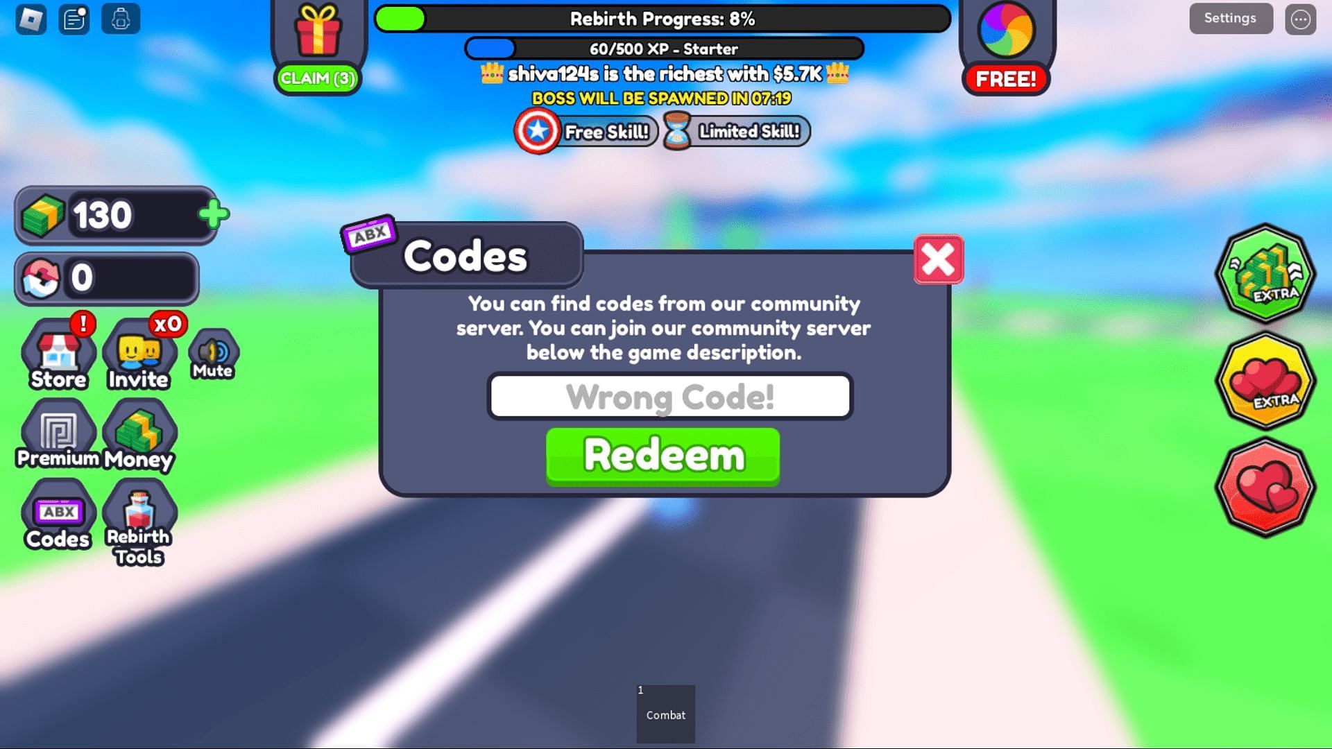 Troubleshoot codes in Hero Power Tycoon with ease (Image via Roblox)