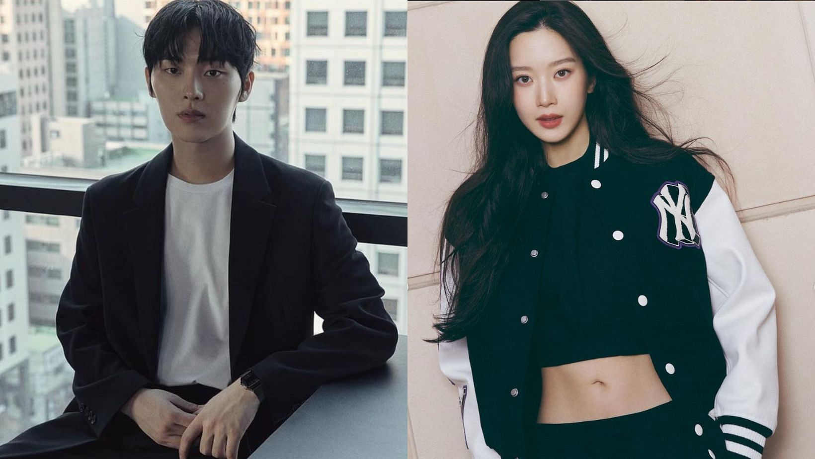 Moon Ga-Young and Choi Hyun-Wook reportedly to lead a new tvN webtoon-based drama titled Black Salt Dragon. (Images via Instagram/@_choiiii__ and @m_kayoung)