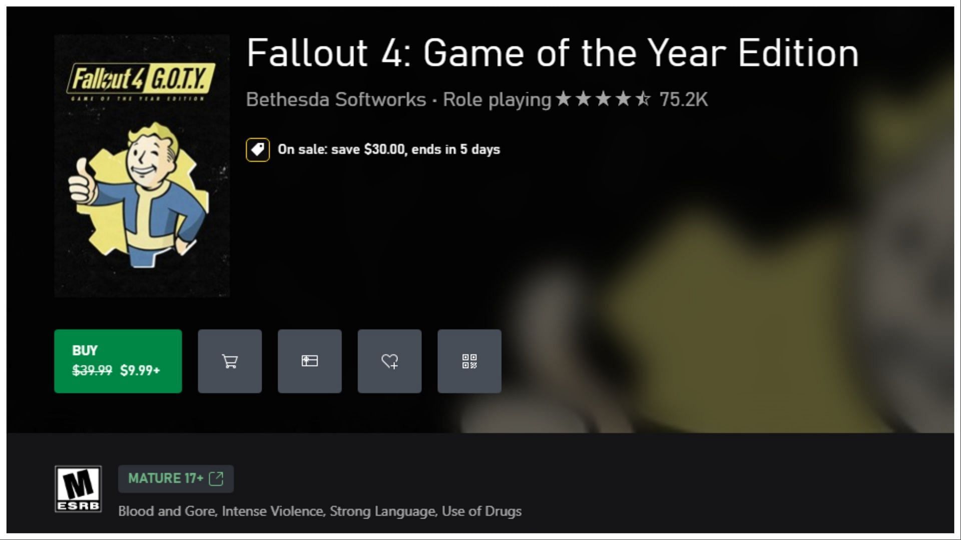 GOTY edition is available on Xbox store on sale (Image via Xbox)