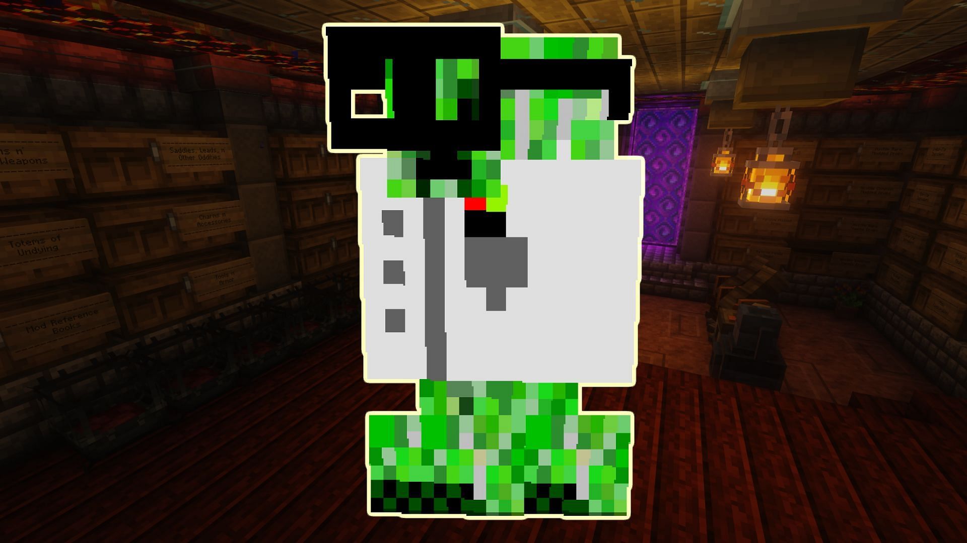 The nerd creeper could be identified by its button-up shirt and glasses (Image via Mojang)