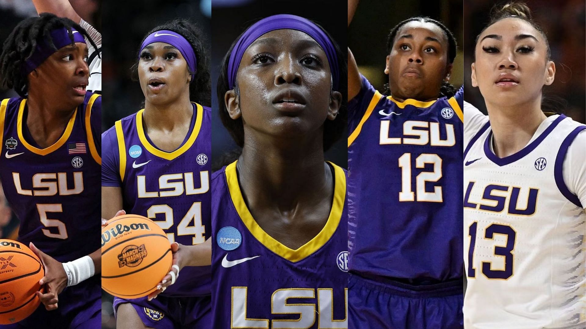 LSU returnees (From left to right) Sa