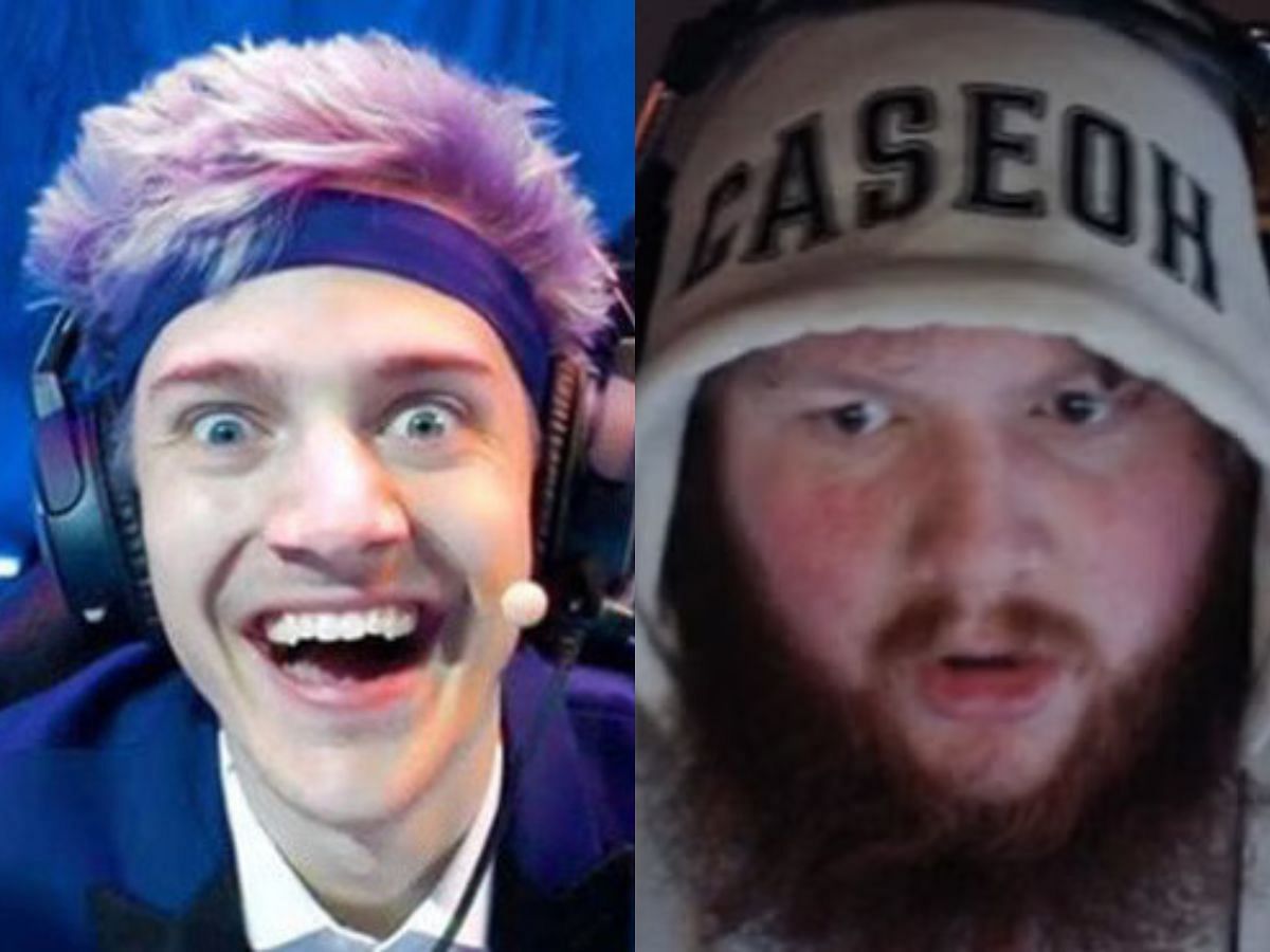 Ninja and CaseOh react to each other (Image via Twitch/Ninja and CaseOh)
