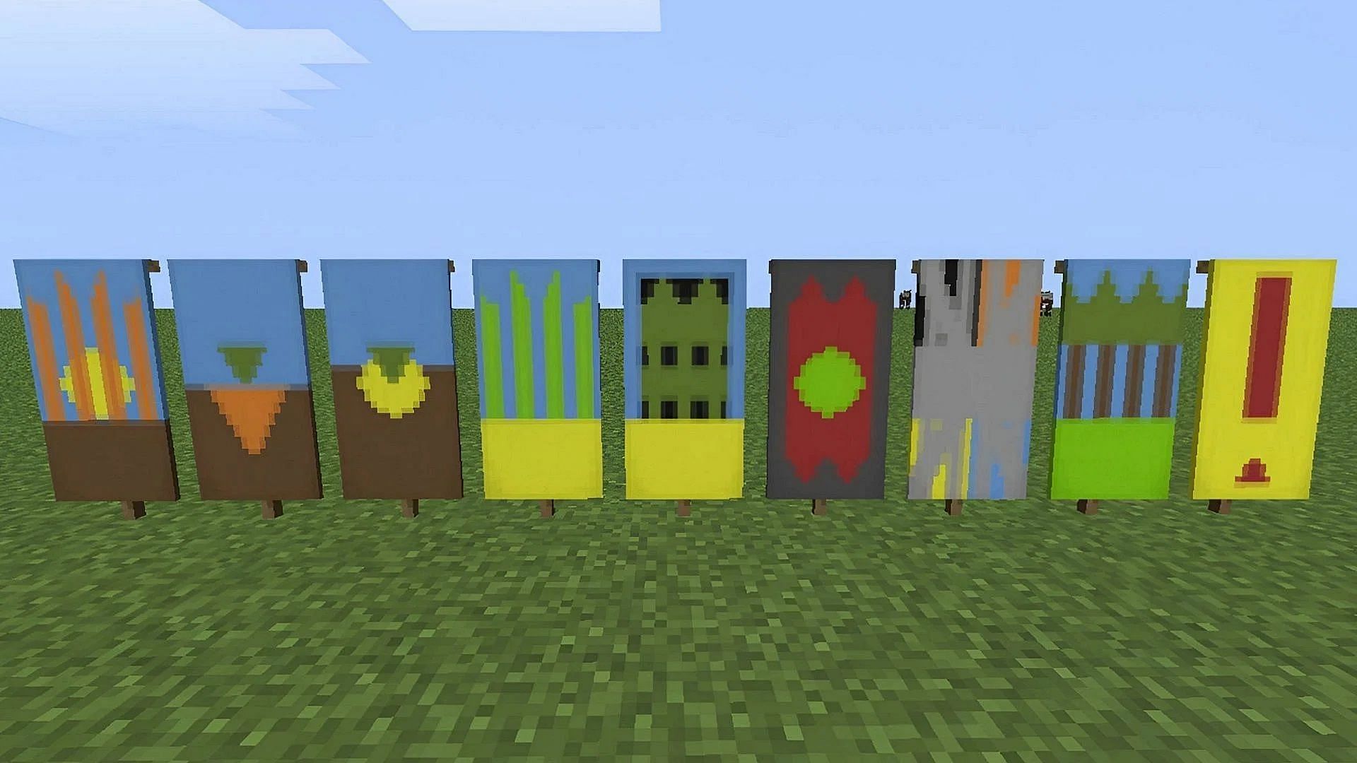 Customized banners in Minecraft (Image via Mojang)