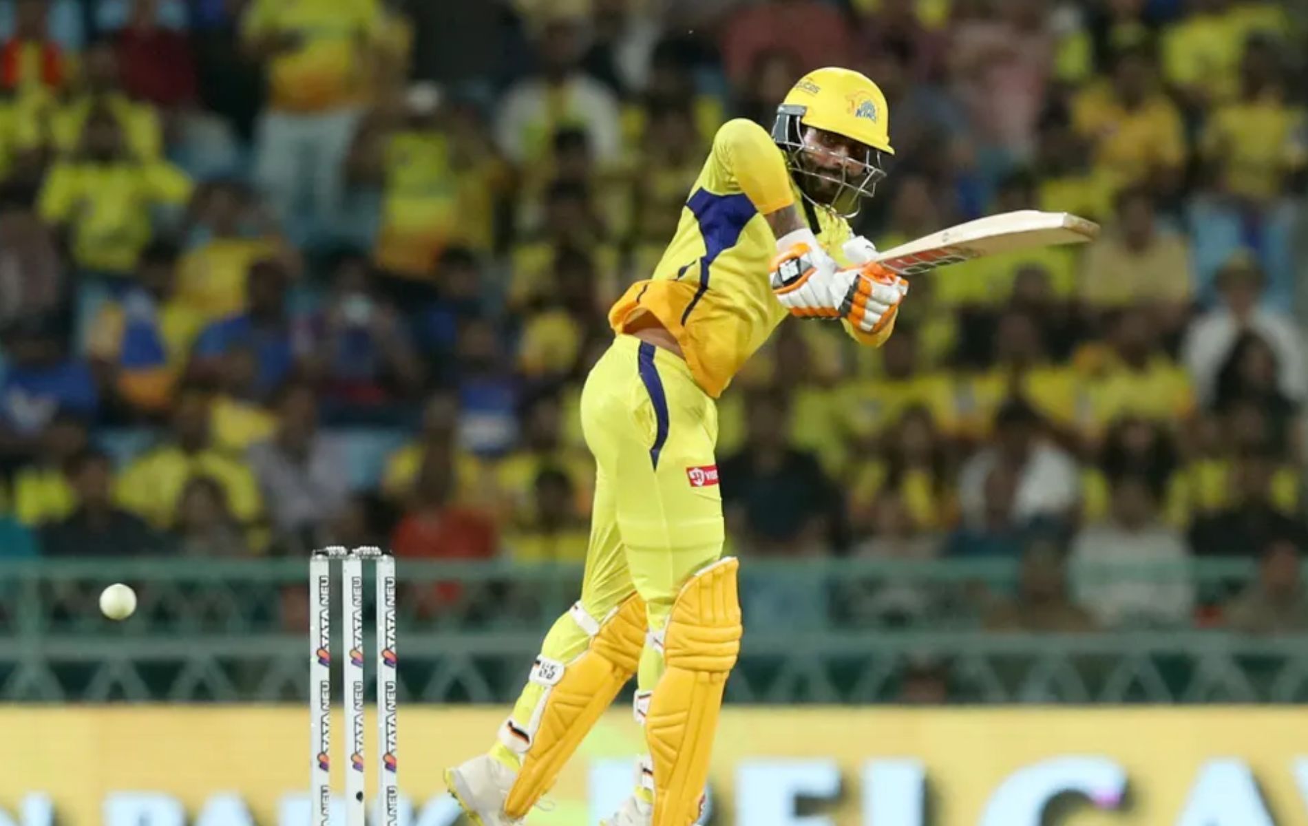 Ravindra Jadeja in action for CSK.