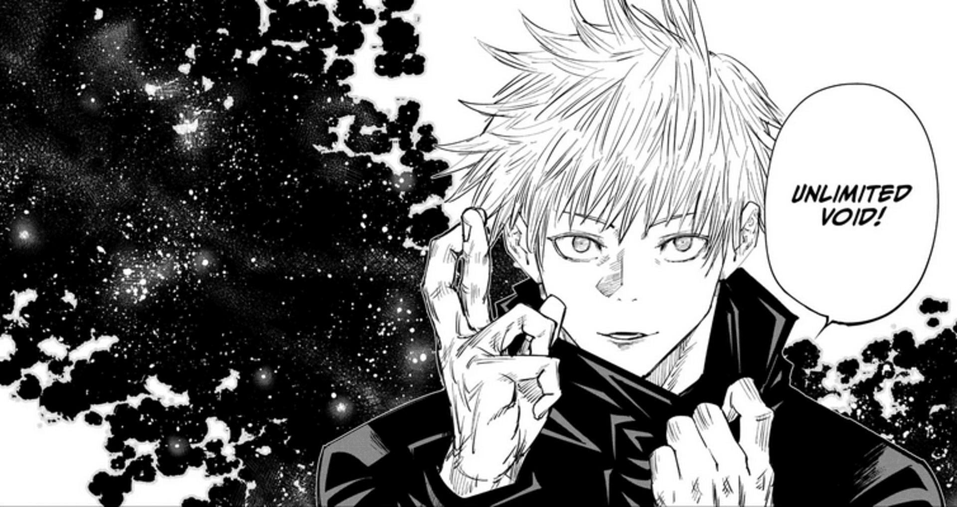 Gojo Satoru in Jujutsu Kaisen (Image via Gege Akutami, Shueisha)