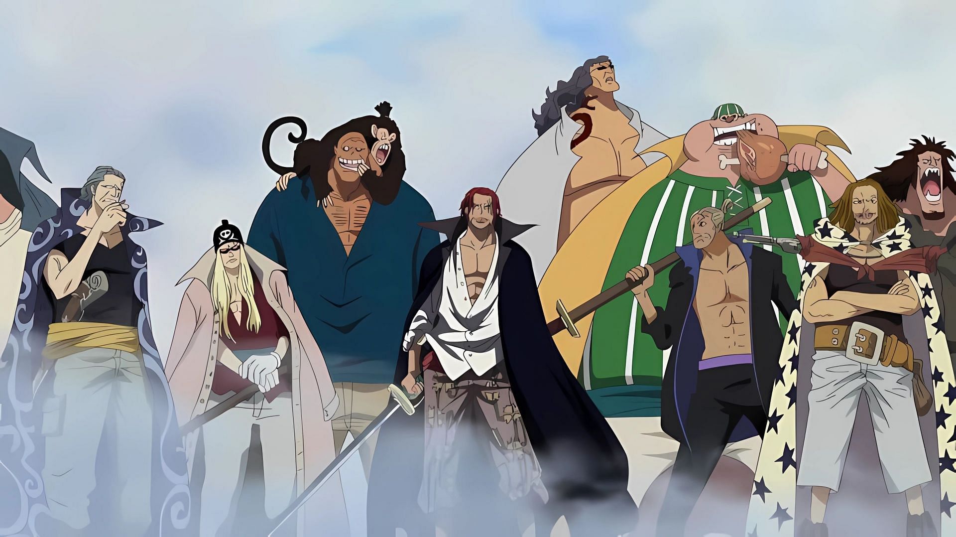 The Red Hair Pirates as seen in the anime (Image via Toei Animation)