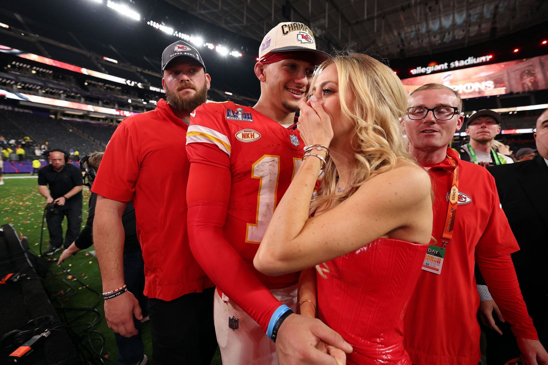 Patrick Mahomes at Super Bowl LVIII - San Francisco 49ers v Kansas City Chiefs