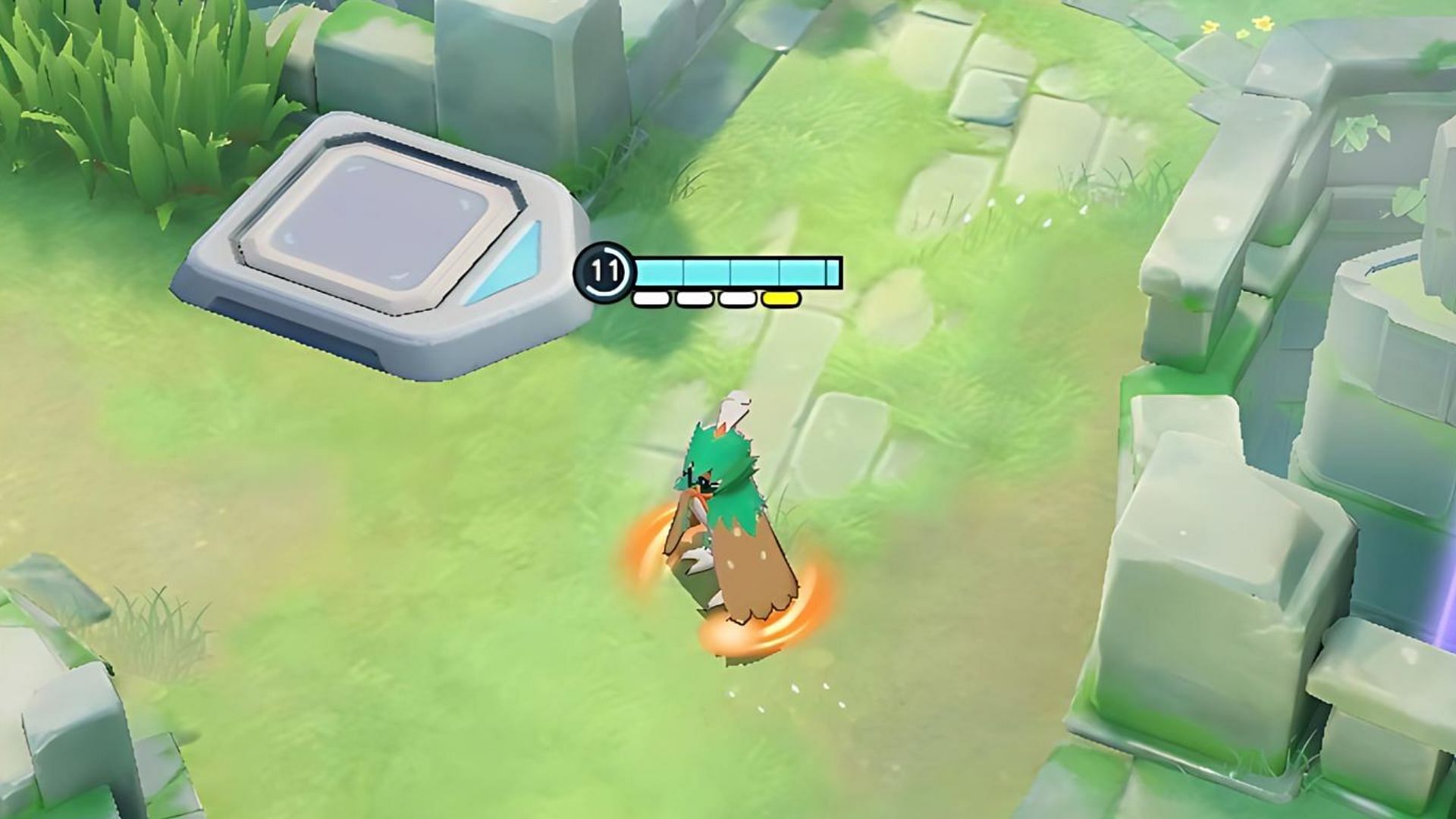 Boosted Attack Gauge can be found under the health bar in the game (Image via The Pokemon Company)