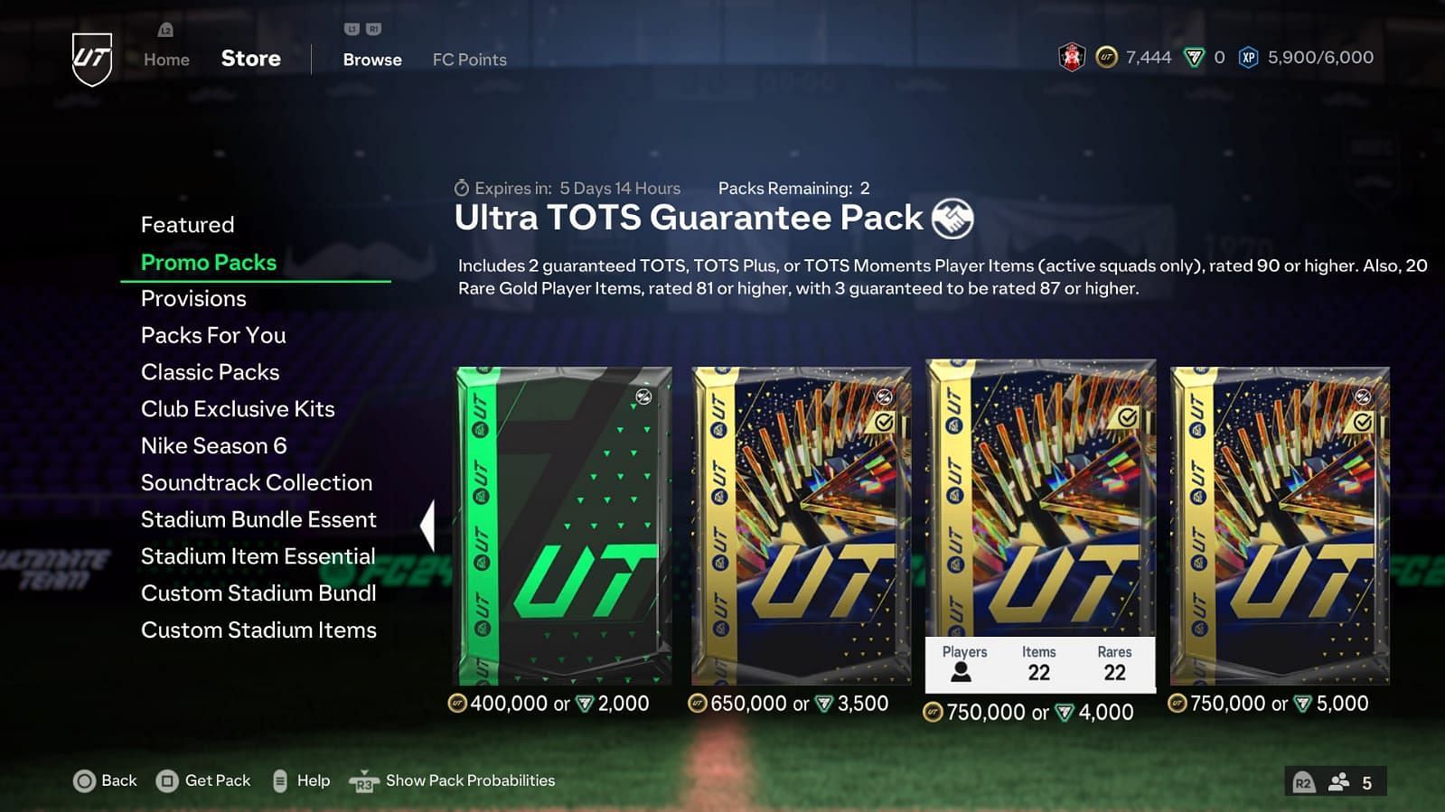 The pack costs 750,000 coins (Image via EA Sports)