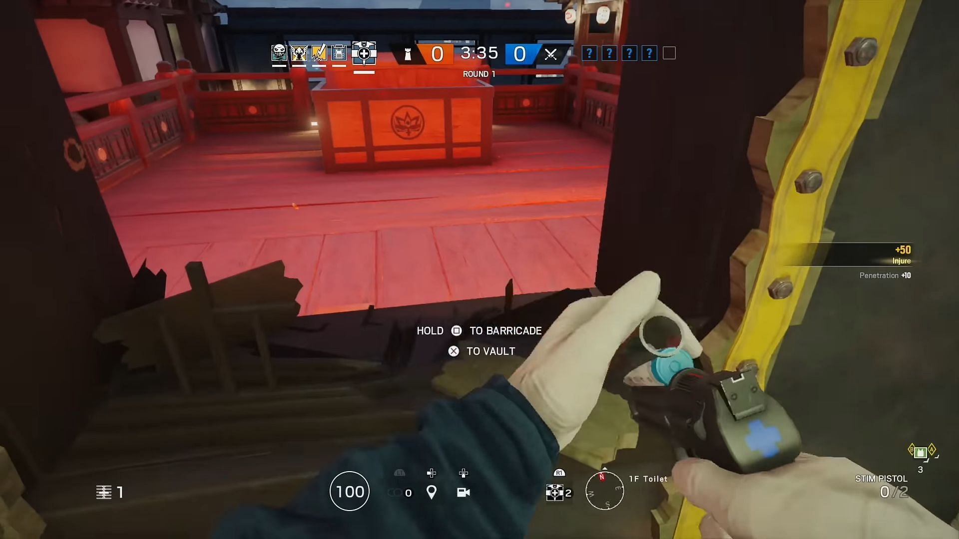 Doc&#039;s Stim Pistol grants XP easily (Image via Ubisoft || Evan Braddock on YouTube)