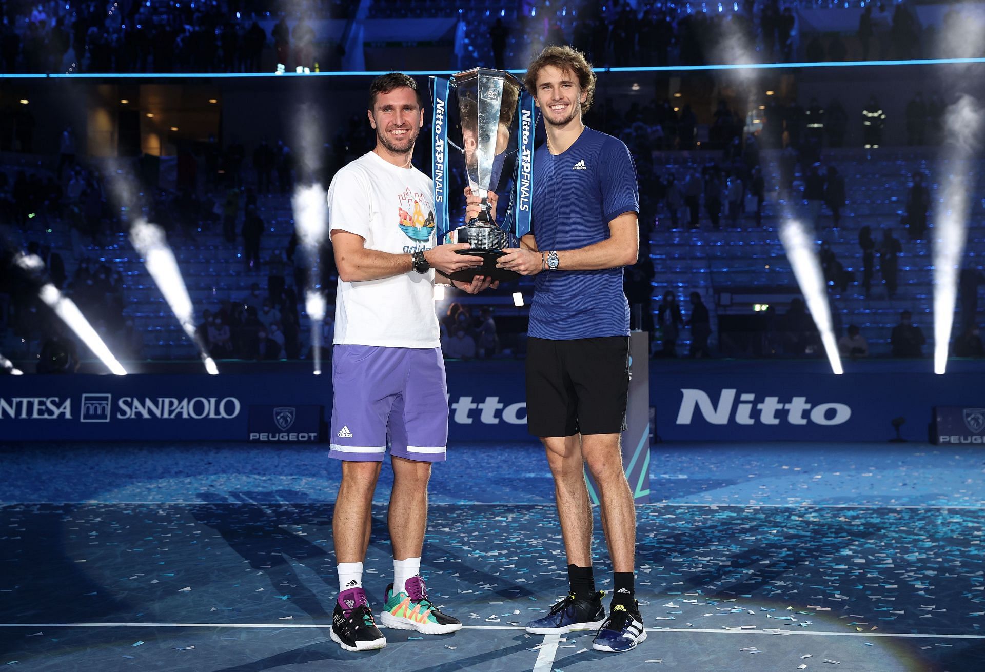 Mischa (L) and Alexander Zverev