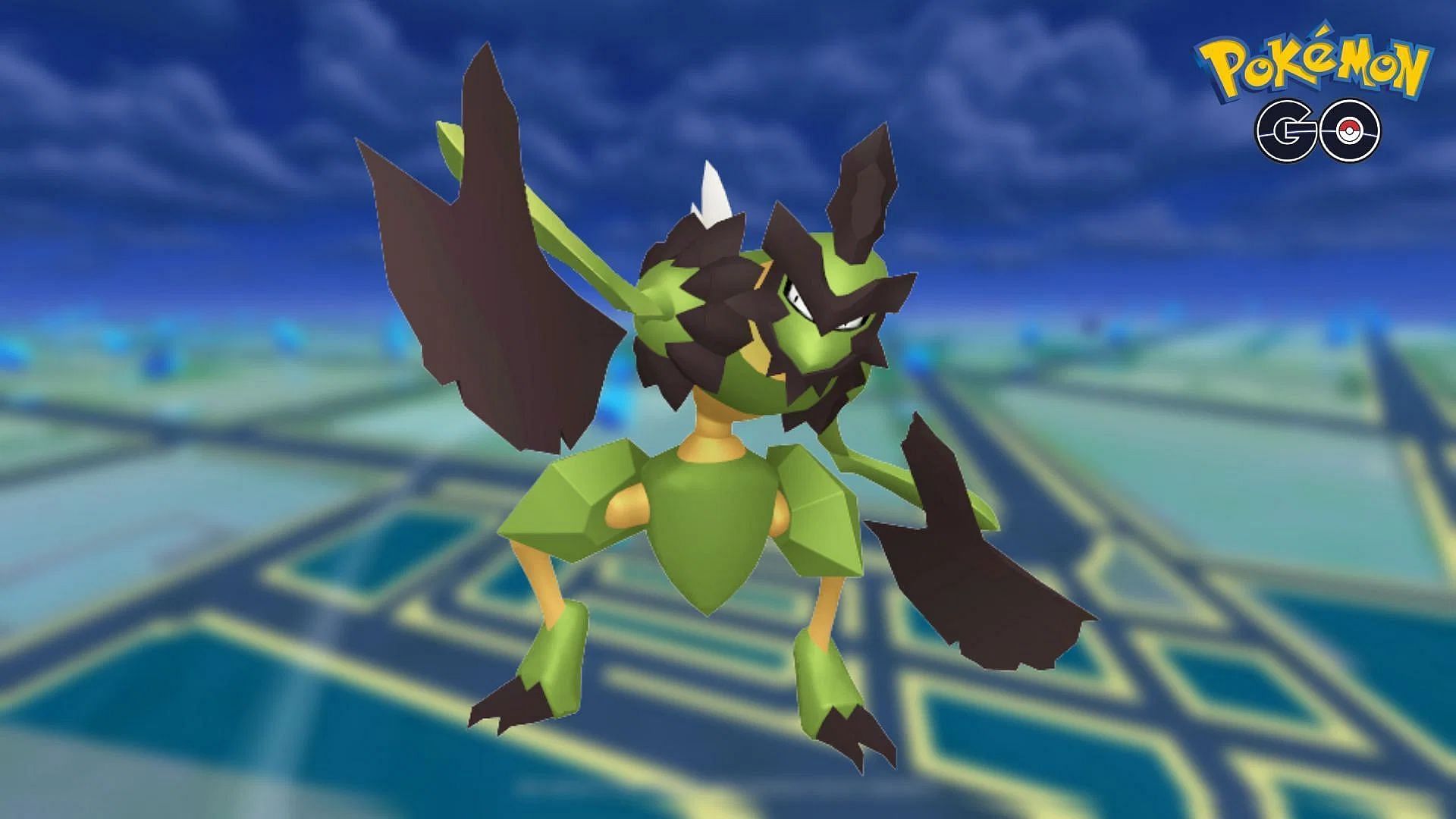 Shiny Kleavor has a green coloration in Pokemon GO (Image via The Pokemon Company)
