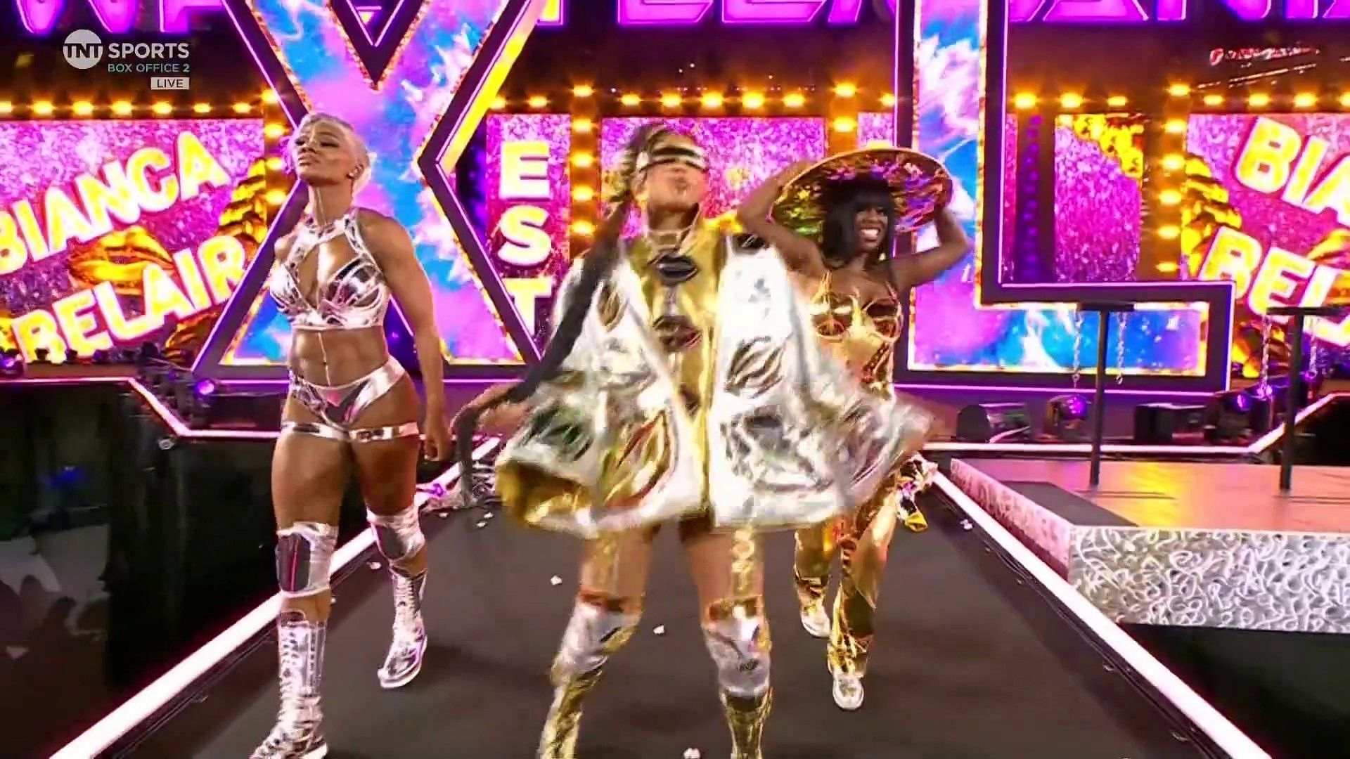 Naomi, Bianca Belair and Jade Cargill at WrestleMania