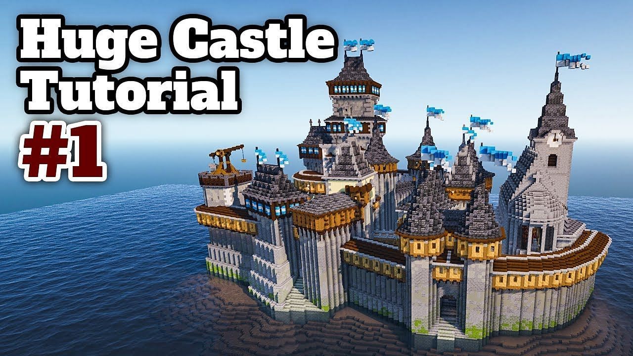 Huge Castle in Water build (Image via Youtube/haraxx)