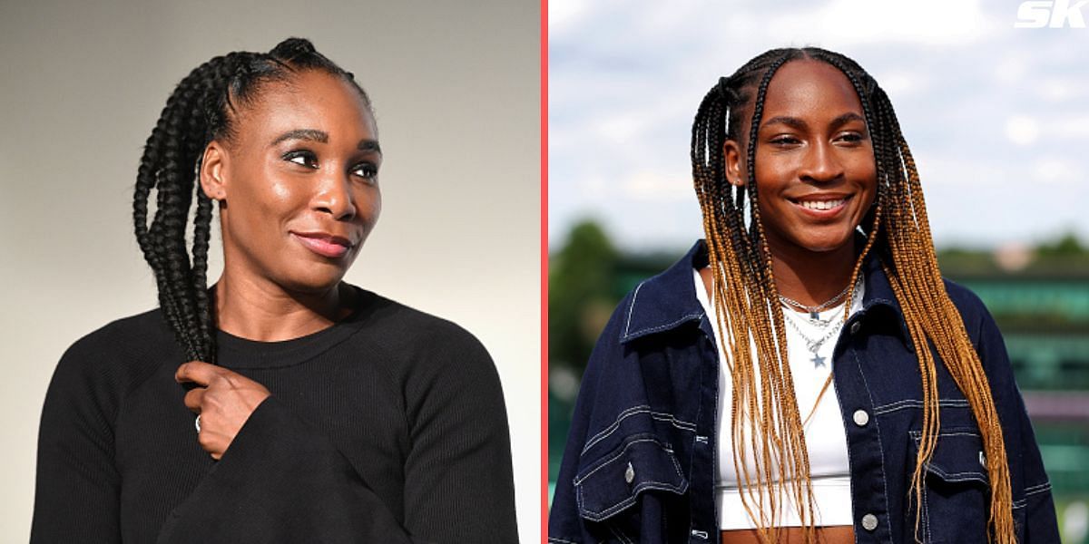 Venus Williams (L) and Coco Gauff (R)