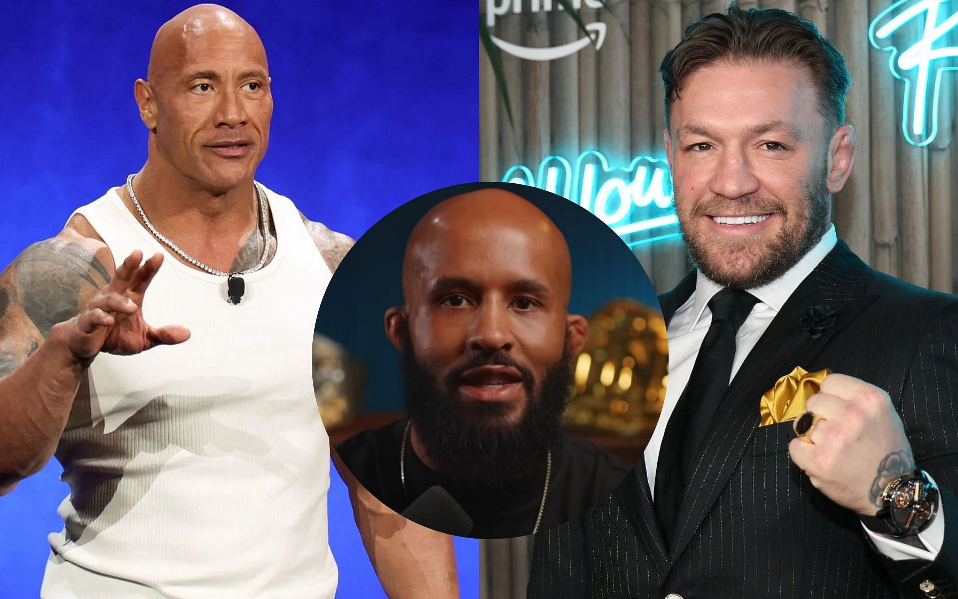 After Michael Chandler, Mike Perry and Paulo Costa, Demetrious Johnson reacts to Conor McGregor becoming part owner of BKFC [Image courtesy: Mighty - YouTube, and Getty Images]
