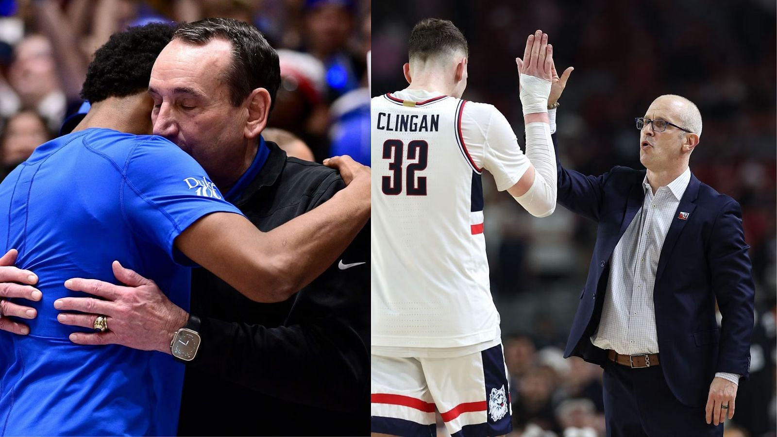 Mike Krzyzewski and Dan Hurley have both won back-to-back NCAA titles. 